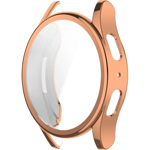 Etui z osłoną ekranu Bizon Case Watch Felipe do Samsung Galaxy Watch 7 44 mm różowozłote