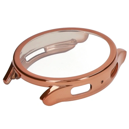 Etui z osłoną ekranu Bizon Case Watch Felipe do Samsung Galaxy Watch 7 44 mm różowozłote