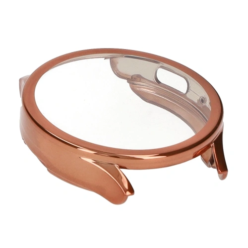 Etui z osłoną ekranu Bizon Case Watch Felipe do Samsung Galaxy Watch 7 44 mm różowozłote