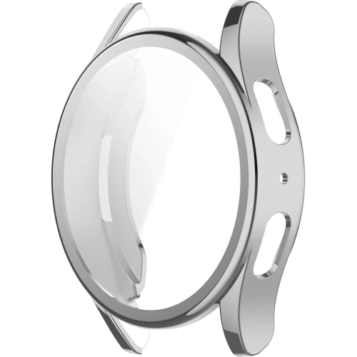 Etui z osłoną ekranu Bizon Case Watch Felipe do Samsung Galaxy Watch 7 44 mm srebrne