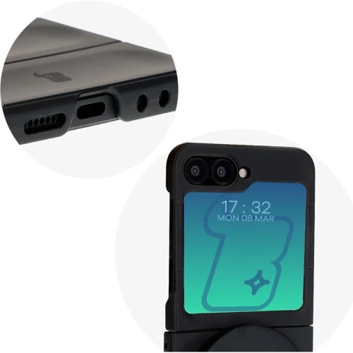 Pancerne etui Bizon Case Tur do Samsung Galaxy Z Flip6 / 7 FE czarne