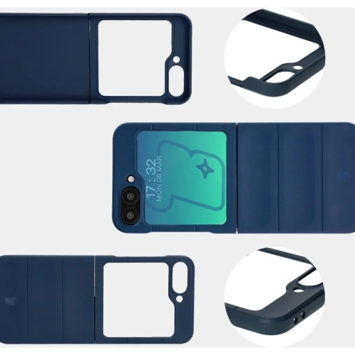Pancerne etui Bizon Case Tur do Samsung Galaxy Z Flip6 / 7 FE granatowe