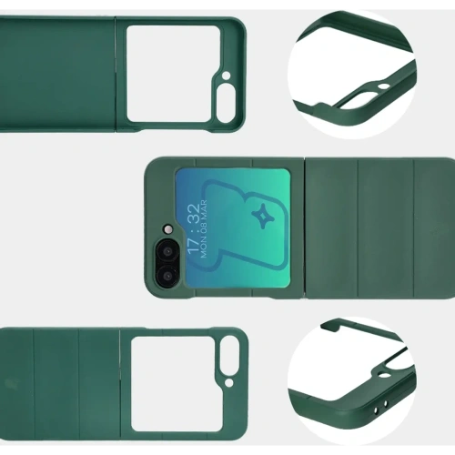 Pancerne etui Bizon Case Tur do Samsung Galaxy Z Flip6 / 7 FE ciemnozielone