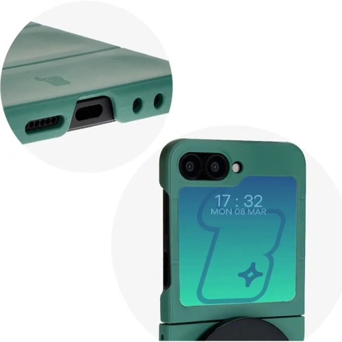 Pancerne etui Bizon Case Tur do Samsung Galaxy Z Flip6 / 7 FE ciemnozielone