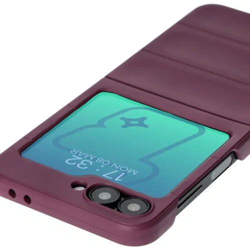 Pancerne etui Bizon Case Tur do Samsung Galaxy Z Flip6 / 7 FE ciemnofioletowe