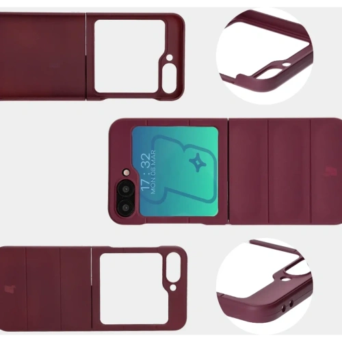 Pancerne etui Bizon Case Tur do Samsung Galaxy Z Flip6 / 7 FE ciemnofioletowe