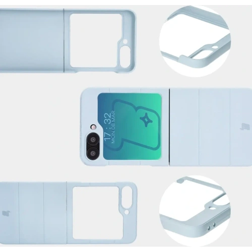 Pancerne etui Bizon Case Tur do Samsung Galaxy Z Flip6 / 7 FE jasnoniebieskie