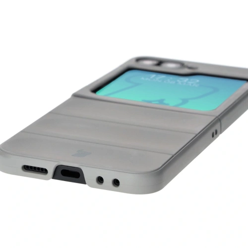 Pancerne etui Bizon Case Tur do Samsung Galaxy Z Flip6 / 7 FE jasnoszare
