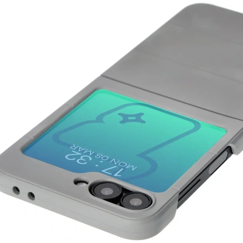 Pancerne etui Bizon Case Tur do Samsung Galaxy Z Flip6 / 7 FE jasnoszare