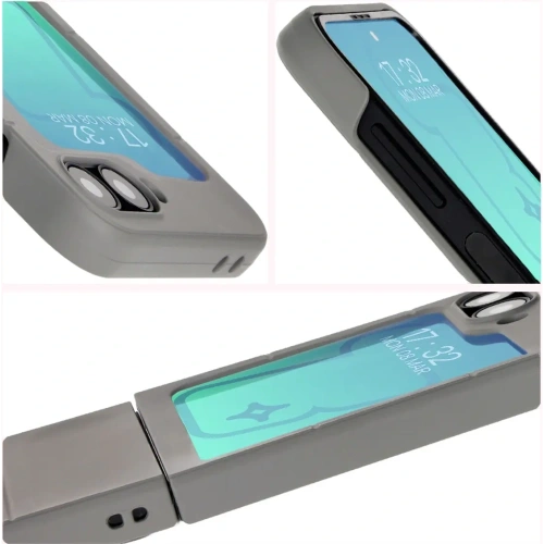 Pancerne etui Bizon Case Tur do Samsung Galaxy Z Flip6 / 7 FE jasnoszare