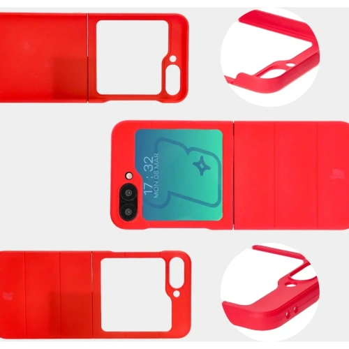 Pancerne etui Bizon Case Tur do Samsung Galaxy Z Flip6 / 7 FE czerwone