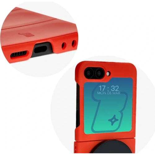 Pancerne etui Bizon Case Tur do Samsung Galaxy Z Flip6 / 7 FE czerwone