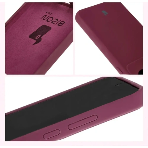 Silikonowe etui Bizon Soft Case do Samsung Galaxy S24 ciemnofioletowe