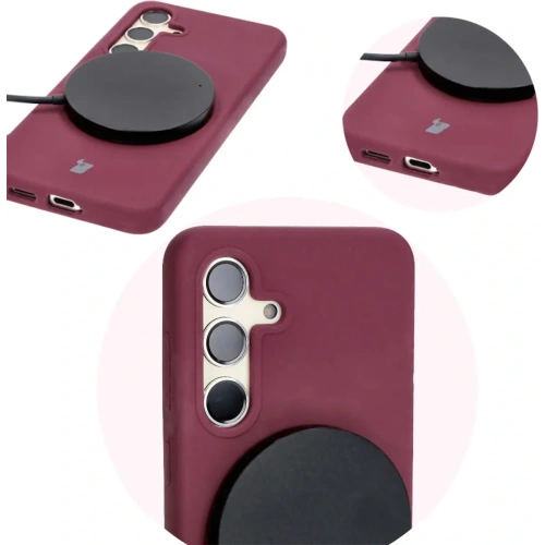 Silikonowe etui Bizon Soft Case do Samsung Galaxy S24 ciemnofioletowe