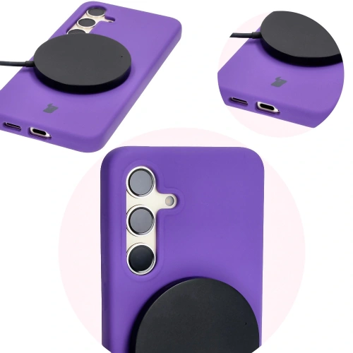 Silikonowe etui Bizon Soft Case do Samsung Galaxy S24 fioletowe