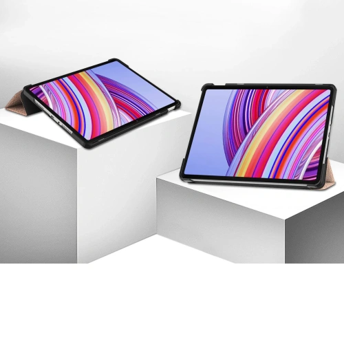 Etui Bizon Case Tab Croc do Xiaomi Redmi Pad Pro 12.1 różowozłote