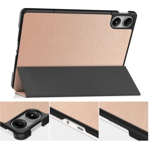 Etui Bizon Case Tab Croc do Xiaomi Redmi Pad Pro 12.1 różowozłote