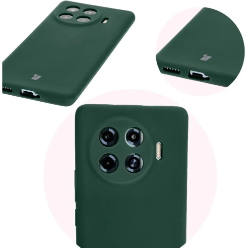 Silikonowe etui Bizon Soft Case do Tecno Spark 20 Pro+ ciemnozielone