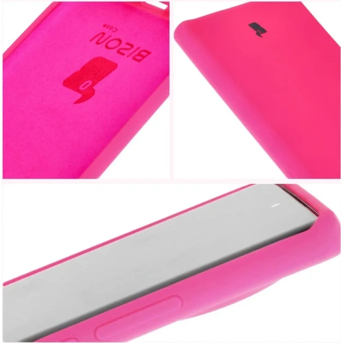Silikonowe etui Bizon Soft Case do Tecno Spark 20 Pro+ neonowo-różowe