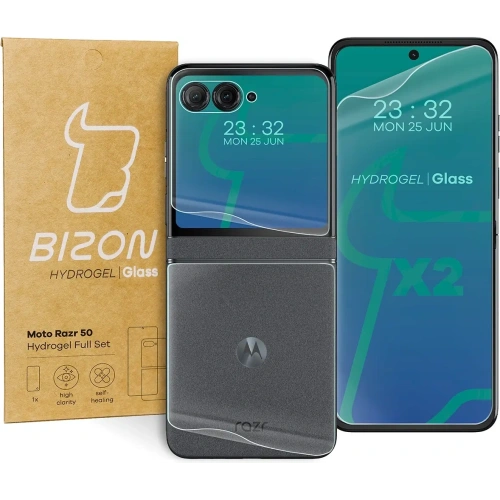 Folia hydrożelowa na tył i przód Bizon Glass Hydrogel Motorola Razr 50