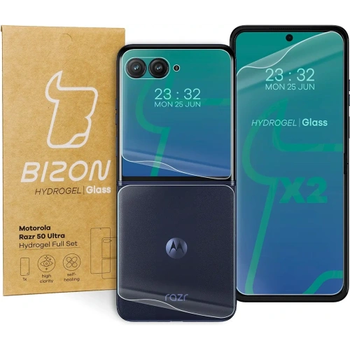 Folia hydrożelowa na tył i przód Bizon Glass Hydrogel Motorola Razr 50 Ultra