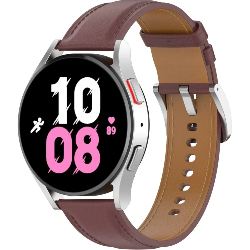 Pasek Bizon Strap Watch Casual do Samsung Galaxy Watch FE/7/6/6 Classic/5/5Pro/4/4 Classic ciemnobrązowy