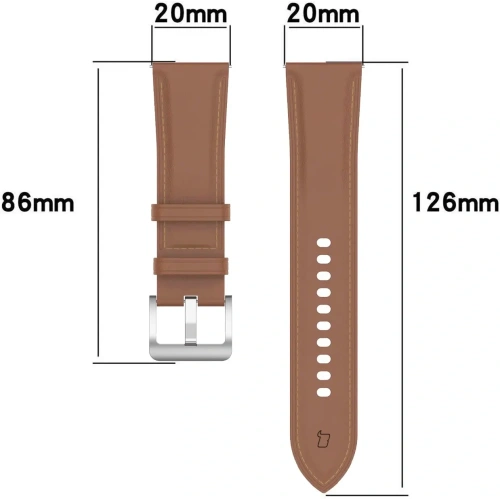 Pasek Bizon Strap Watch Casual do Samsung Galaxy Watch FE/7/6/6 Classic/5/5Pro/4/4 Classic jasnobrązowy