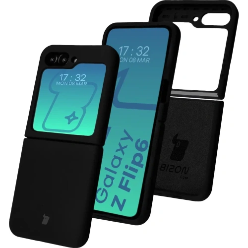 Silikonowe etui Bizon Soft Case do Samsung Galaxy Z Flip6 / 7 FE czarne