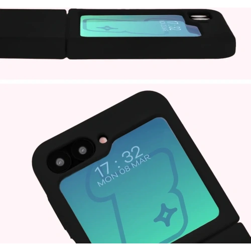 Silikonowe etui Bizon Soft Case do Samsung Galaxy Z Flip6 / 7 FE czarne