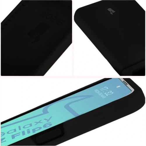 Silikonowe etui Bizon Soft Case do Samsung Galaxy Z Flip6 / 7 FE czarne