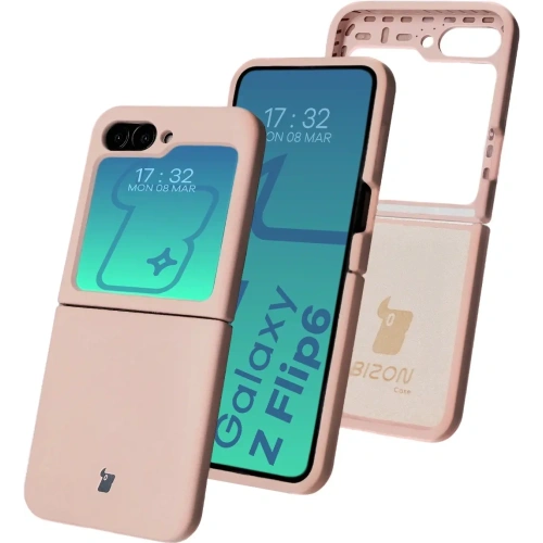 Silikonowe etui Bizon Soft Case do Samsung Galaxy Z Flip6 / 7 FE jasnoróżowe
