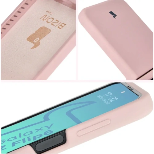 Silikonowe etui Bizon Soft Case do Samsung Galaxy Z Flip6 / 7 FE jasnoróżowe