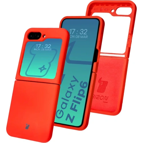 Silikonowe etui Bizon Soft Case do Samsung Galaxy Z Flip6 / 7 FE czerwone