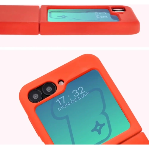 Silikonowe etui Bizon Soft Case do Samsung Galaxy Z Flip6 / 7 FE czerwone