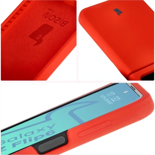 Silikonowe etui Bizon Soft Case do Samsung Galaxy Z Flip6 / 7 FE czerwone