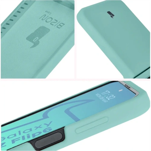 Silikonowe etui Bizon Soft Case do Samsung Galaxy Z Flip6 / 7 FE turkusowe