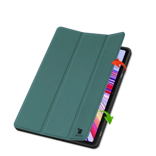 Etui z klapką Bizon Case Tab Lizard do Xiaomi Redmi Pad Pro 12.1 ciemnozielone