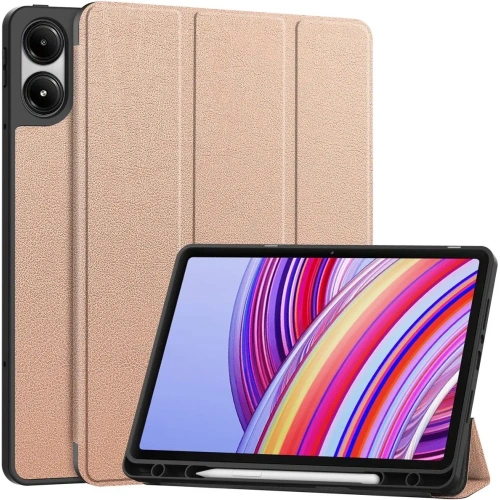 Etui z klapką Bizon Case Tab Lizard do Xiaomi Redmi Pad Pro 12.1 różowozłote