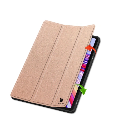Etui z klapką Bizon Case Tab Lizard do Xiaomi Redmi Pad Pro 12.1 różowozłote