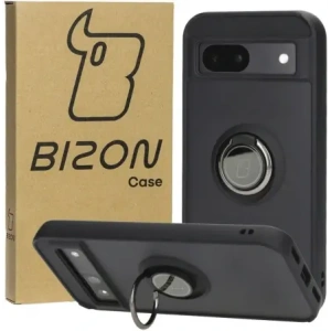 Hurtownia GSM - Etui s úchopem na prst Bizon Case Hybrid Ring pro Google Pixel 8a kouřové s černým rámem - BIZ5979 - {ean13} - Hurt