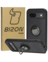 Bizon Case Hybrid Ring Google Pixel 8a smoky with a black frame