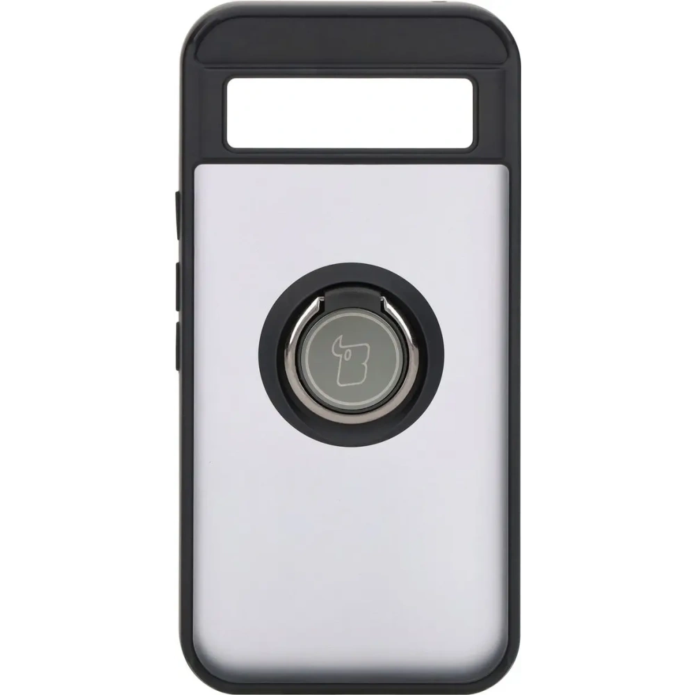 Hurtownia GSM - Bizon Case Hybrid Ring Google Pixel 8a smoky cu un cadru negru - BIZ5979 - {ean13} - Hurt