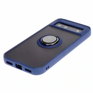 Hurtownia GSM - Etui s úchopem na prst Bizon Case Hybrid Ring pro Google Pixel 8a kouřové s modrým rámečkem - BIZ5980 - {ean13} - Hurt