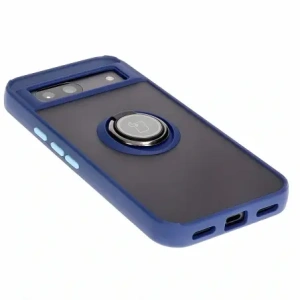 Hurtownia GSM - Etui s úchopem na prst Bizon Case Hybrid Ring pro Google Pixel 8a kouřové s modrým rámečkem - BIZ5980 - {ean13} - Hurt