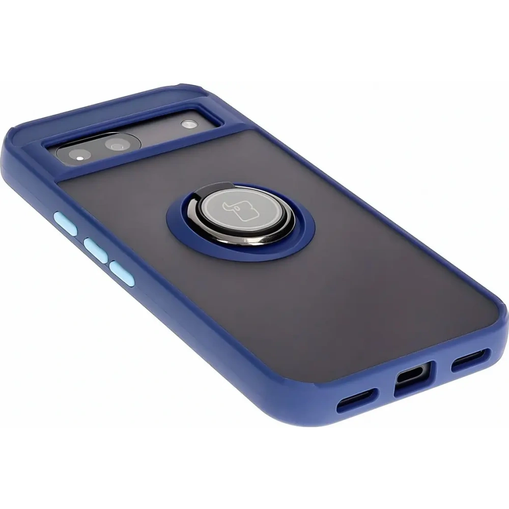 Hurtownia GSM - Bizon Case Hybrid Ring Google Pixel 8a fumuriu cu un cadru albastru marin - BIZ5980 - {ean13} - Hurt