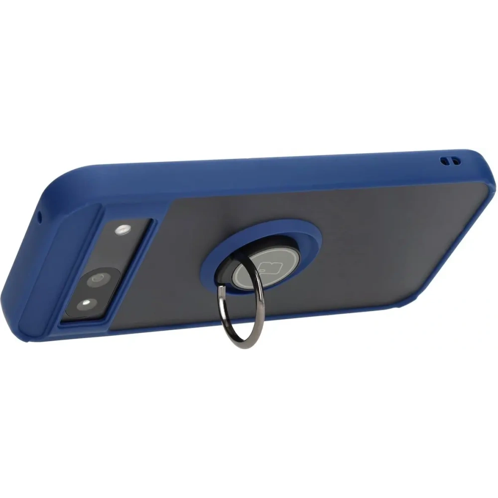 Hurtownia GSM - Bizon Case Hybrid Ring Google Pixel 8a fumuriu cu un cadru albastru marin - BIZ5980 - {ean13} - Hurt