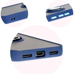 Hurtownia GSM - Etui s úchopem na prst Bizon Case Hybrid Ring pro Google Pixel 8a kouřové s modrým rámečkem - BIZ5980 - {ean13} - Hurt