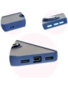 Hurtownia GSM - Etui s úchopem na prst Bizon Case Hybrid Ring pro Google Pixel 8a kouřové s modrým rámečkem - BIZ5980 - {ean13} - Hurt