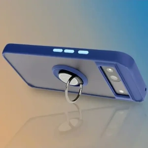 Hurtownia GSM - Etui s úchopem na prst Bizon Case Hybrid Ring pro Google Pixel 8a kouřové s modrým rámečkem - BIZ5980 - {ean13} - Hurt