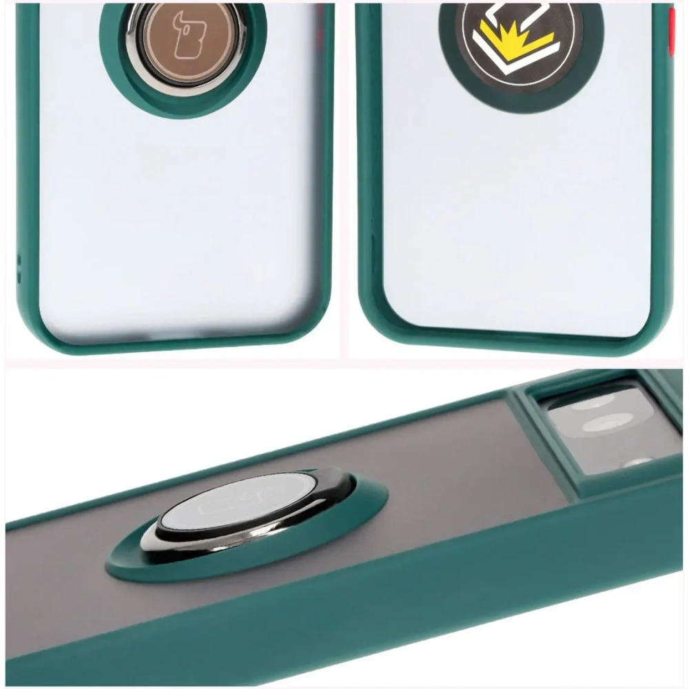 Hurtownia GSM - Bizon Case Hybrid Ring Google Pixel 8a rauchig mit einem dunkelgrünen Rahmen - BIZ5742 - {ean13} - Hurt